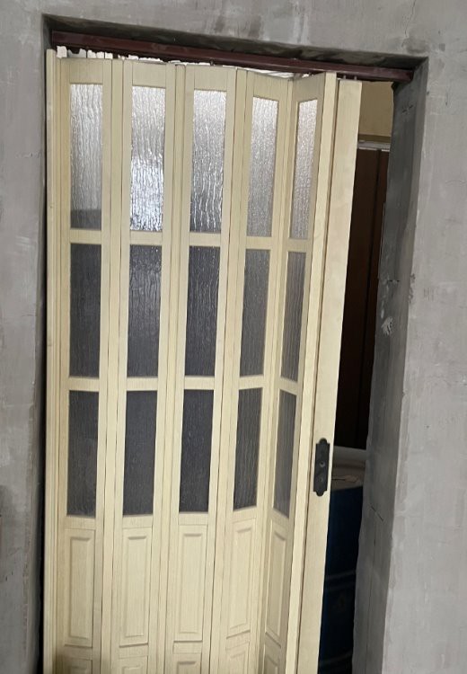 Przezroczyste szklane drzwi składane z PVC